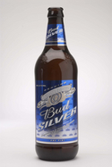 The Rockware-produced Bud Silver pint bottle features four finger grips ...