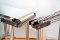 A stainless steel belt conveyor system supplied by Belt Technologies Europe