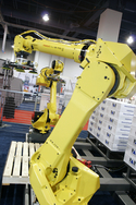 Palletising/depalletising is the most common function for robots