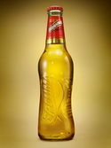Brazilian beer Brahma is marketed in a flowing ‘S’-shaped container ...